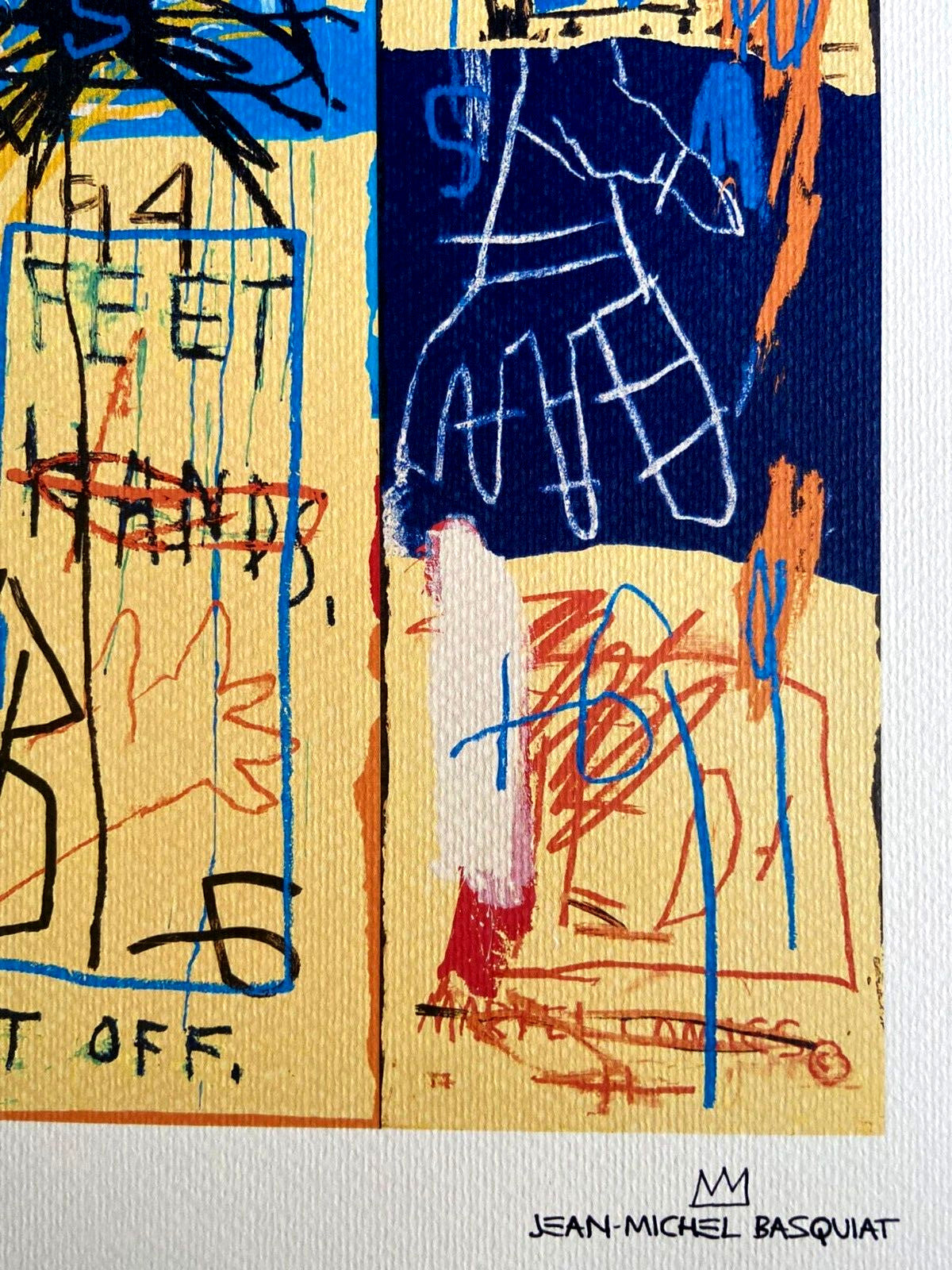Jean-Michel-Basquiat Lithograph Coa - Signed Numbered In Pencil