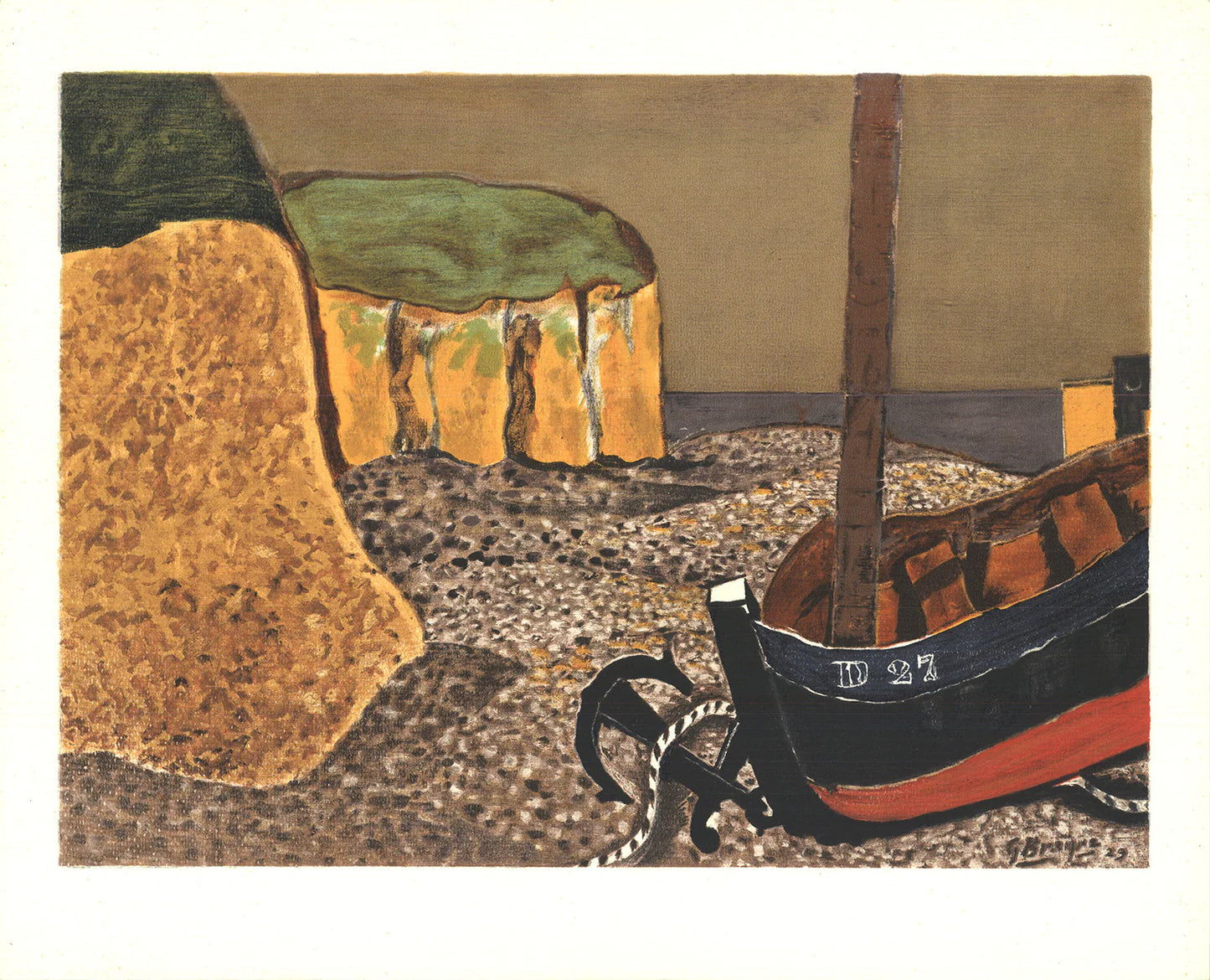Georges Braque La Barque Dlm27 " Lithograph Cubism