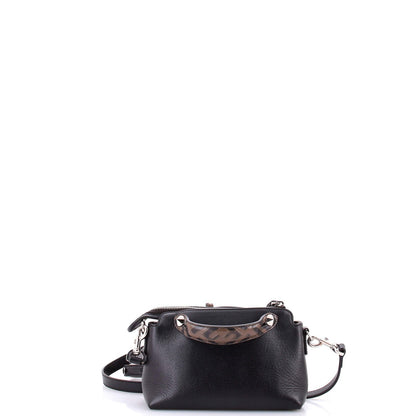 Fendi By The Way Satchel Leather With Zucca Embossed Detail Mini