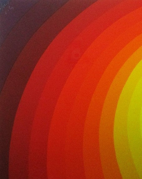 Ay-O (??) "Rainbow Hole #5" 1991 Signed Silkscreen 60.5Cm Rainbow Fluxus Japan