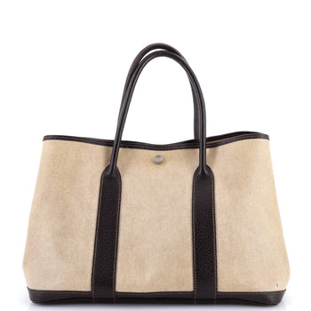 Hermes Garden Party Tote Toile And Leather 36