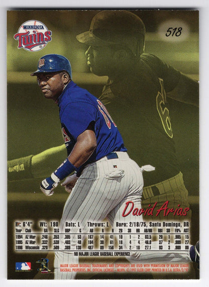 David Ortiz 1997 Fleer Ultra #518 Card