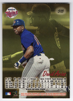 David Ortiz 1997 Fleer Ultra #518 Card