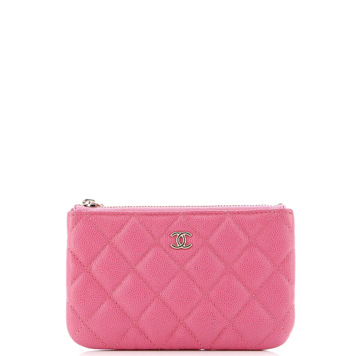 Chanel Classic O Case Pouch Quilted Caviar Mini