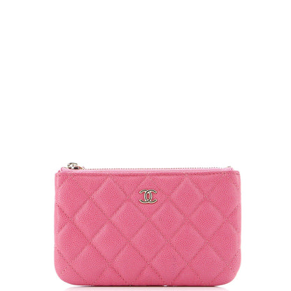 Chanel Classic O Case Pouch Quilted Caviar Mini