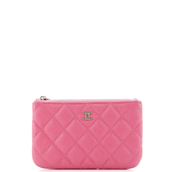 Chanel Classic O Case Pouch Quilted Caviar Mini