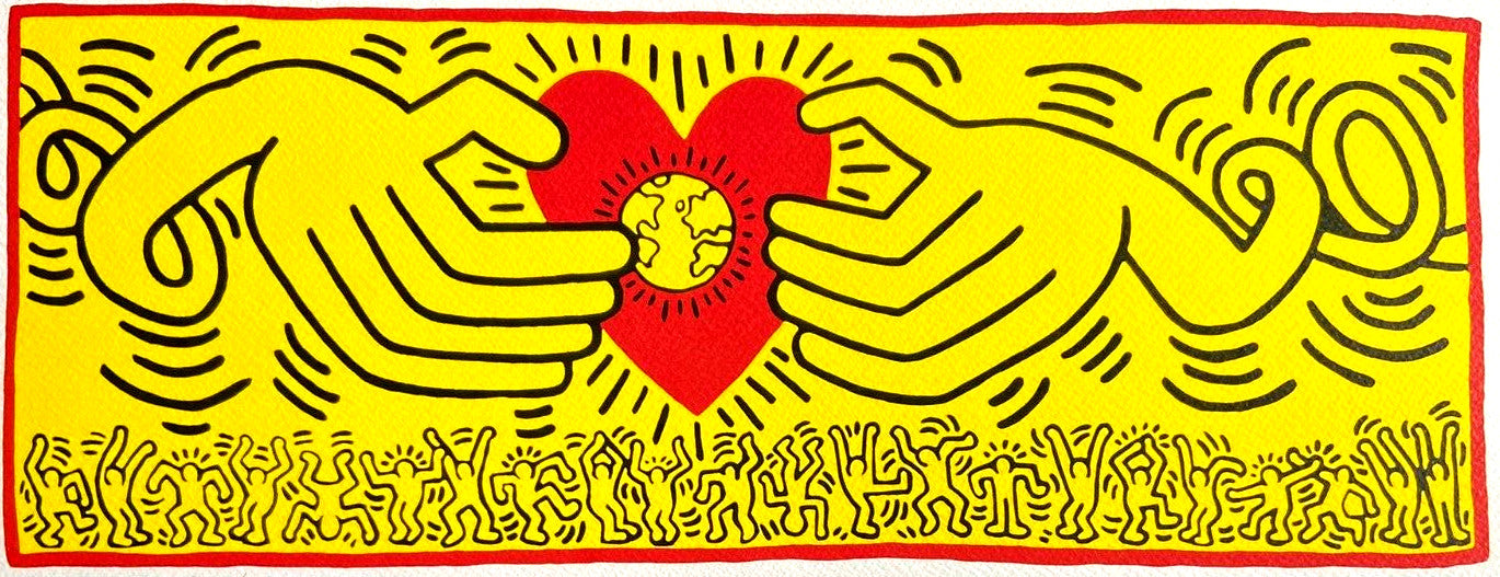 Keith Haring Lithograph Coa Signed Numbered By Hand Certificate