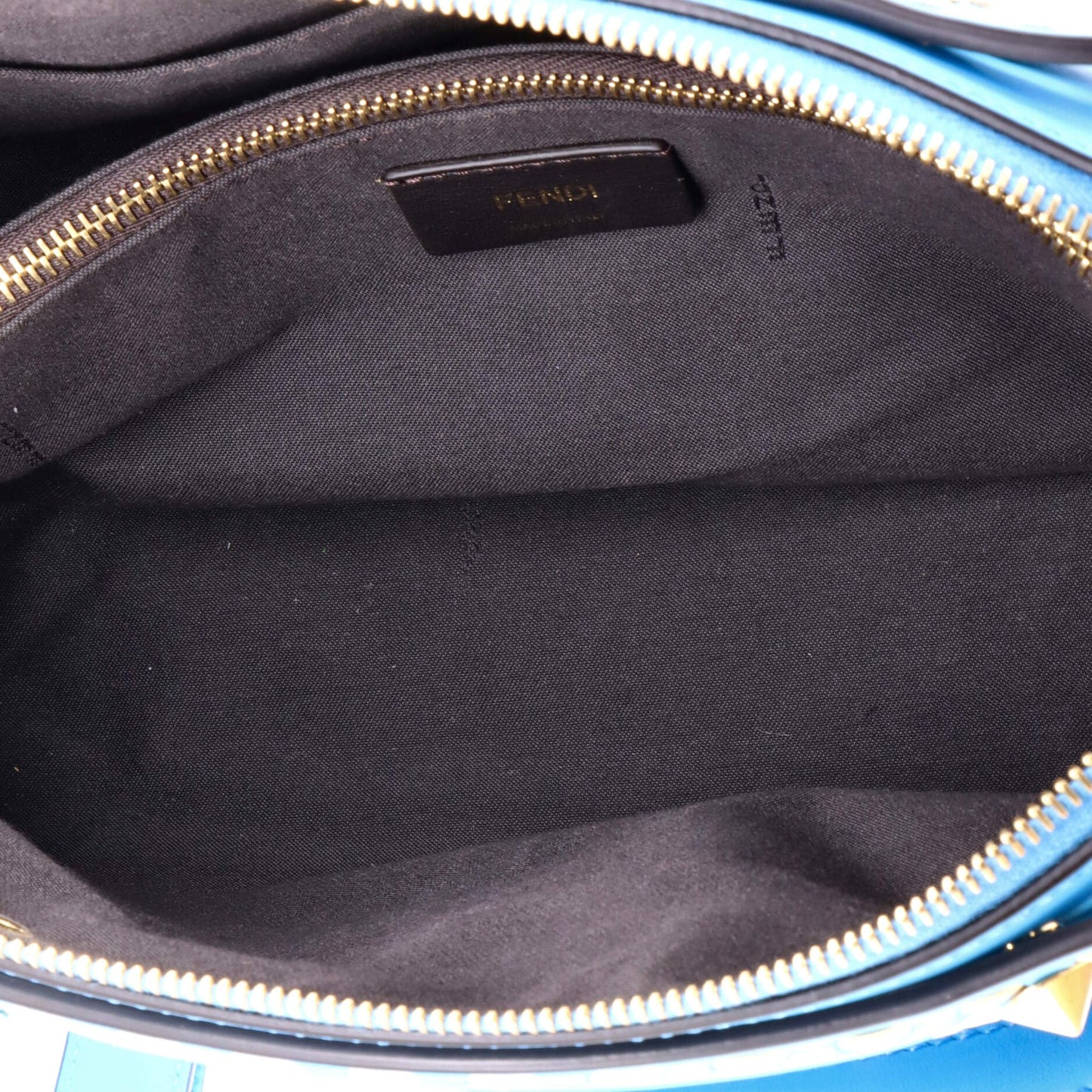 Fendi Logo By The Way Satchel Stitched Leather Medium