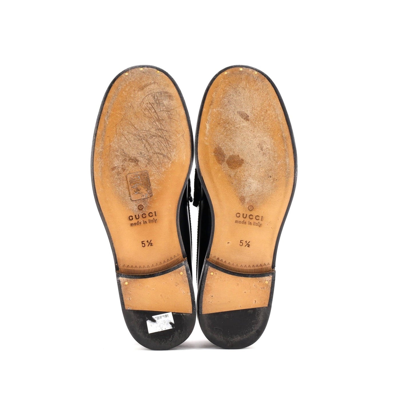 Gucci Men'S Kaveh Tassel Loafers Leather With Gg Coated Canvas