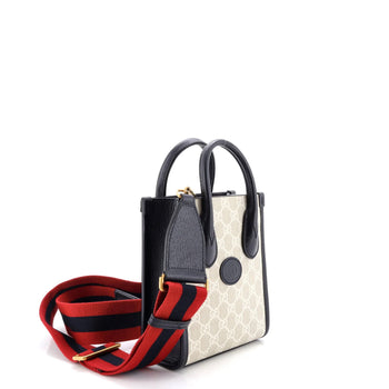 Gucci Ophidia Interlocking G Patch Tote Gg Coated Canvas Mini
