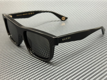 GUCCI GG1618S 001 Black Grey Men's Medium 56 mm