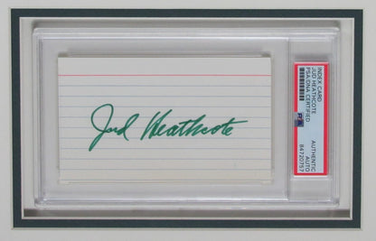 Jud Heathcote Autographed 3X5 Index Card W/ Photo