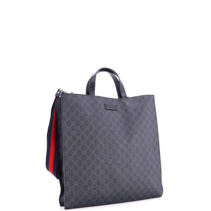 Gucci Convertible Soft Open Tote Gg Coated Canvas Tall