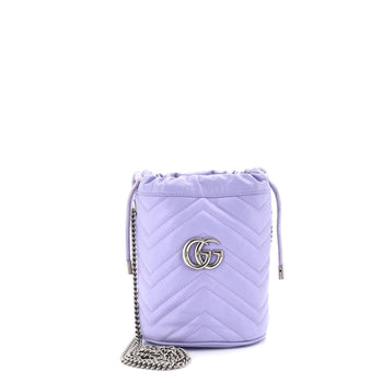 Gucci Gg Marmont Bucket Bag Matelasse Leather Mini