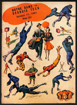 1941 Georgia Tech Vs Notre Dame Vintage College