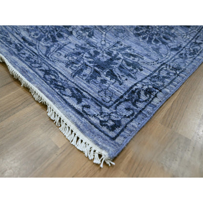 8'1"X10' Purple Saturated Colors And Design Hand Knotted Wool & Silk Rug