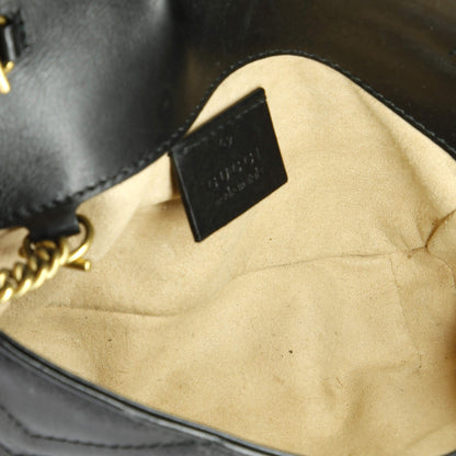 Gucci Gg Marmont Flap Bag Matelasse Leather Super Mini