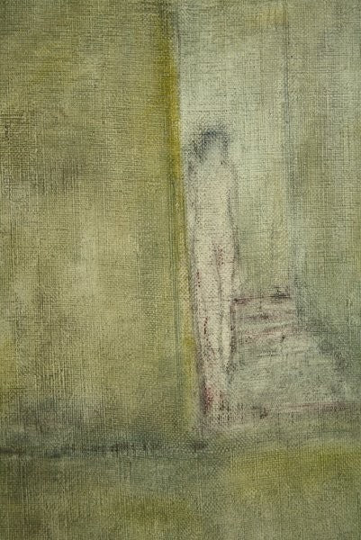 Nicole Bottet (French) Original Oil Painting "No.19" P8, Galerie Nichido Exhibit