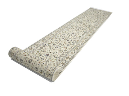 Indo-Nain Oriental Runner Rug All-Over Floral