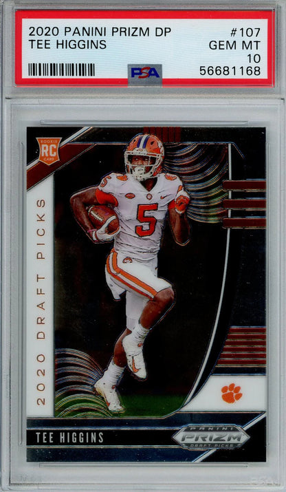 Tee Higgins 2020 Panini Prizm Dp Grade 10 Card #107