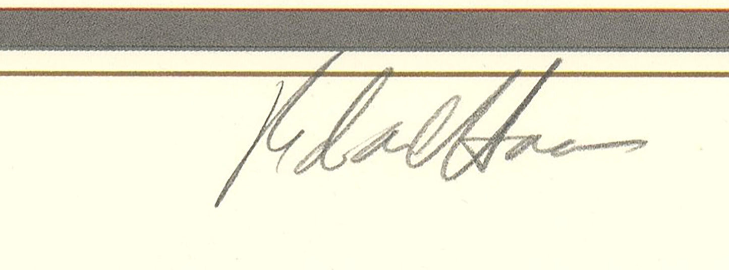Richard Haas The Old Executive Office Building Signed " Offset Lithogr