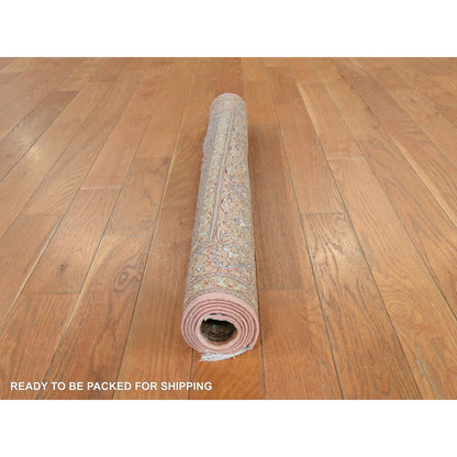 2'7"X3'10" Ivory Zoroastrian 400 Kpsi Silk Hand Knotted Mat Small Rug