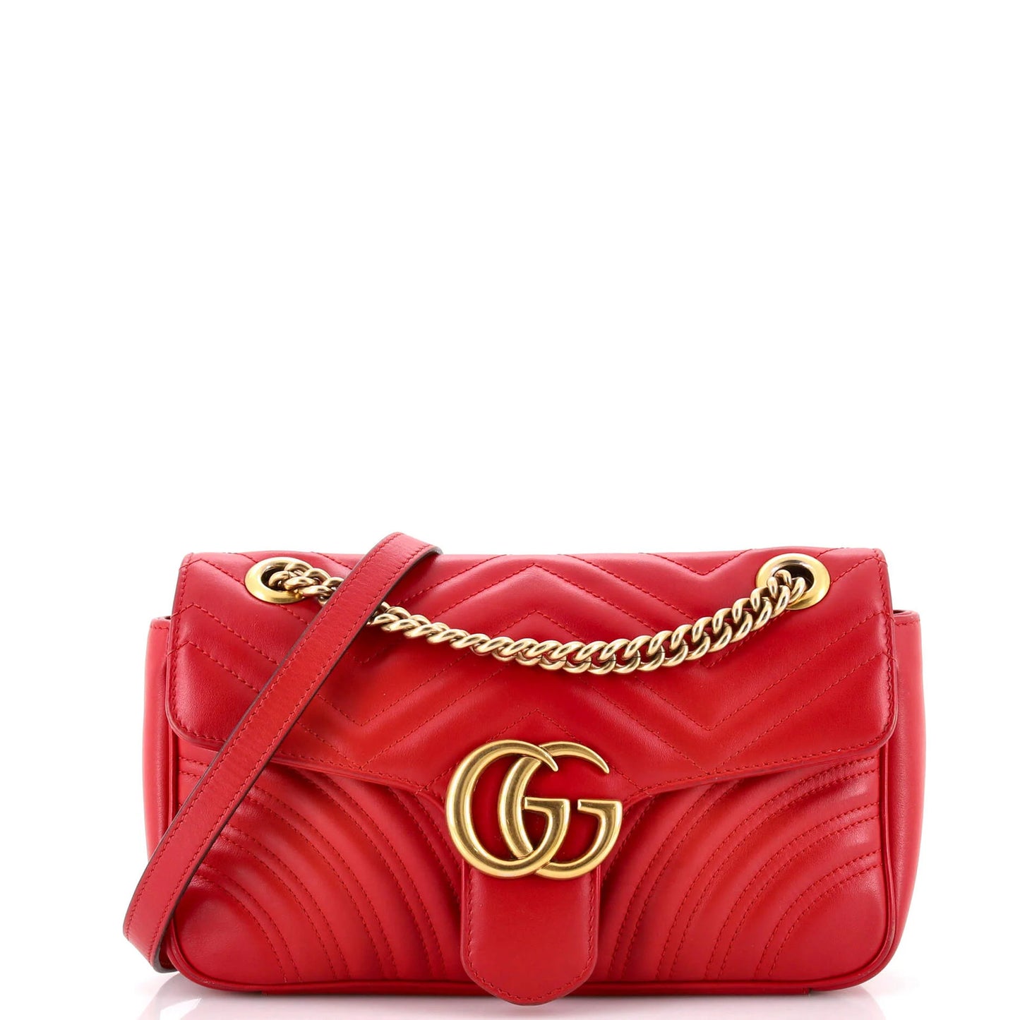Gucci Gg Marmont Flap Bag Matelasse Leather Medium
