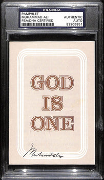 Muhammad Ali Signed/Autographed 3.5X5 Islamic Tract Psa/Dna 193432