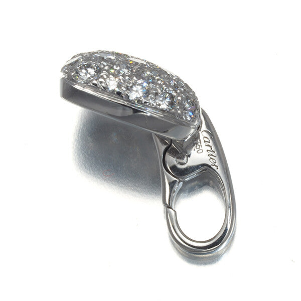 Cartier Pendant Diamond Paved Heart Charm 18K 750