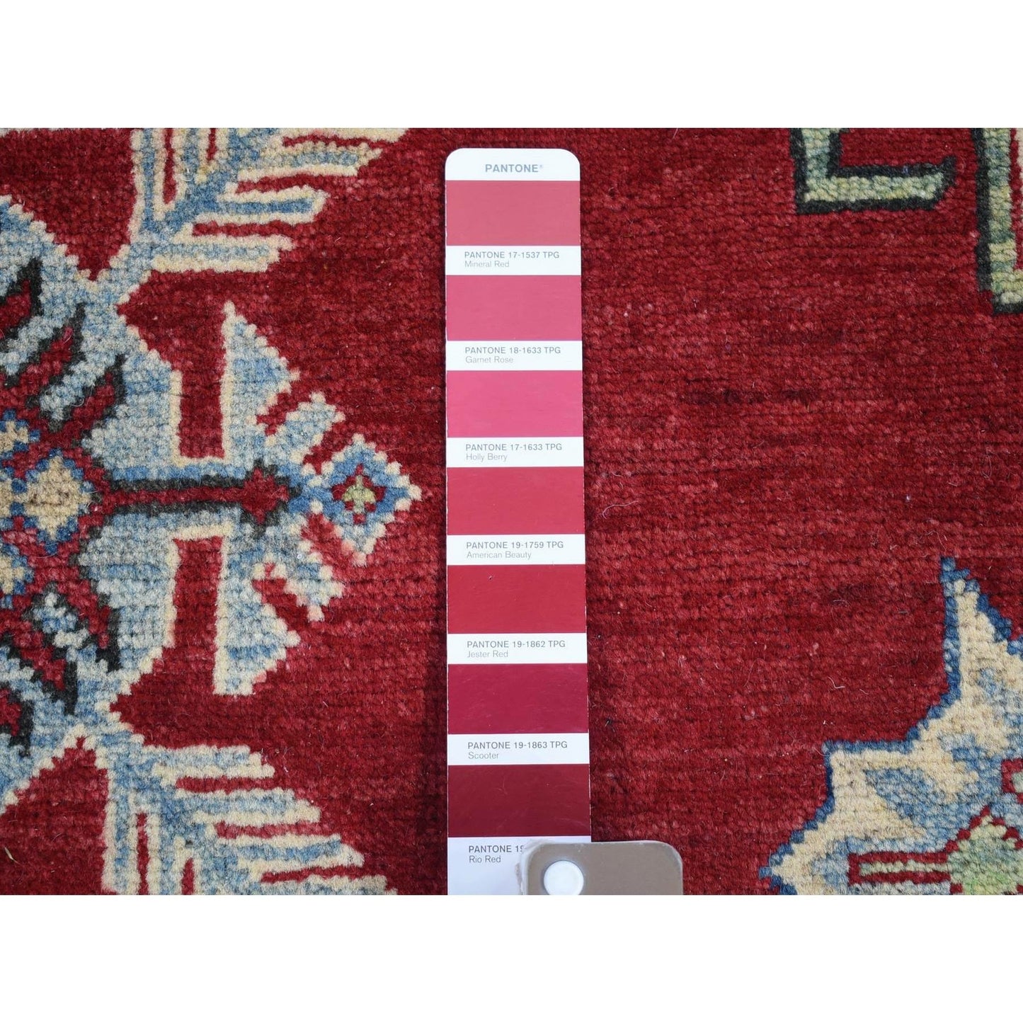 5'3"X7'1" Rich Red Afghan Special Kazak Hand Knotted Pure Wool Rug