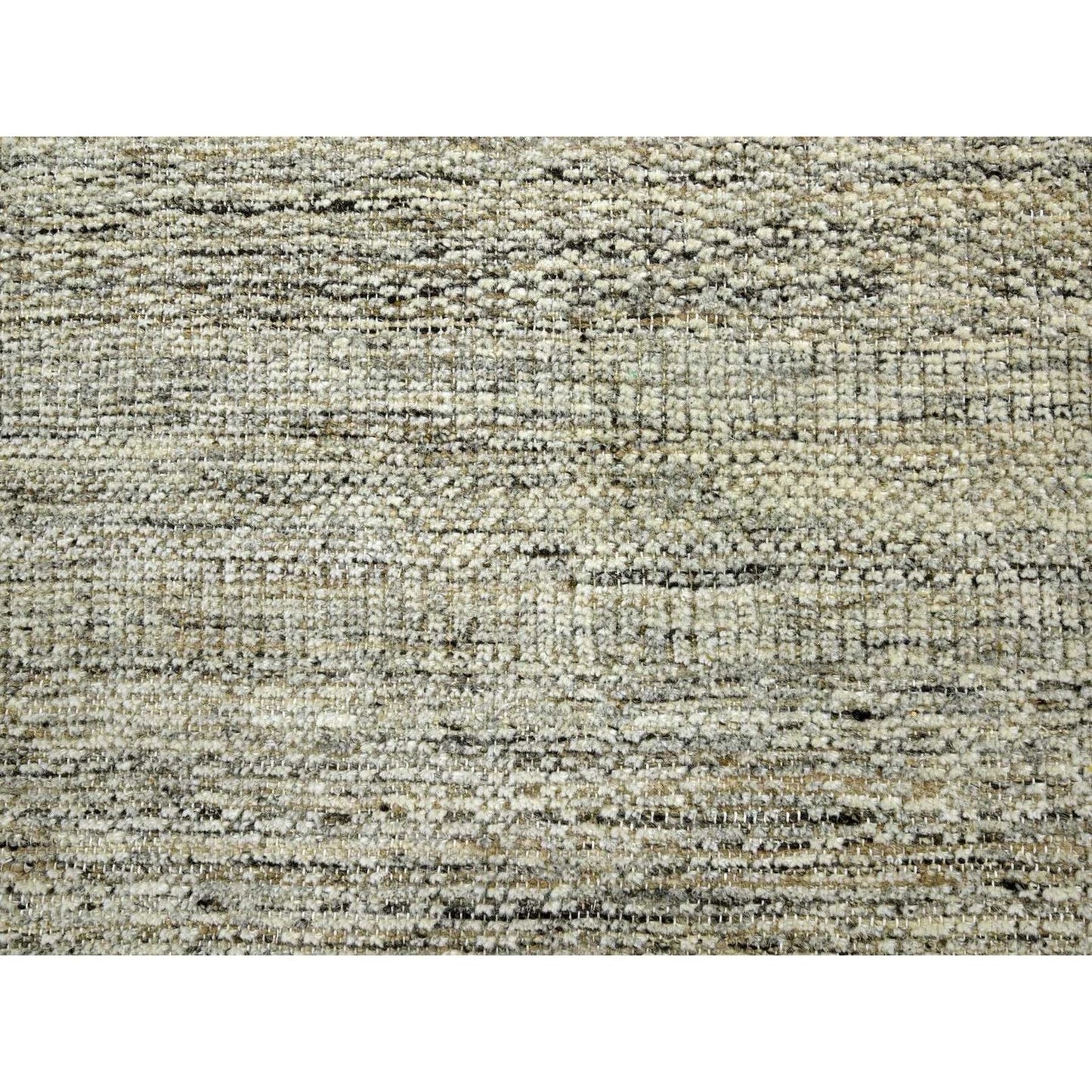 6'X9' Wood Brown Hand Knotted Rug Pure Wool Oxidized Grass Design Oriental