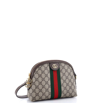 Gucci Ophidia Dome Shoulder Bag Gg Coated Canvas Small