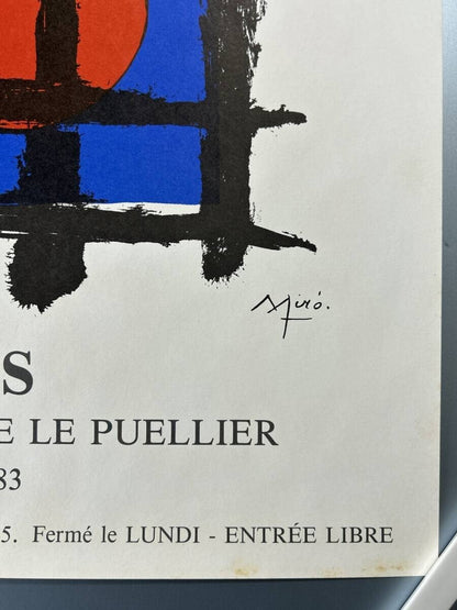 Joan Miro Orleans 1983 Lithograph Poster, Used Condition