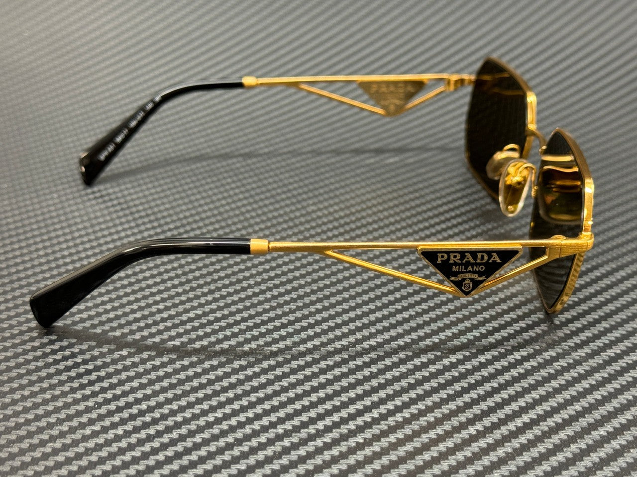 Brown Gold Matte Gold Sunglasses 58 mm Women's 15N01T Prada