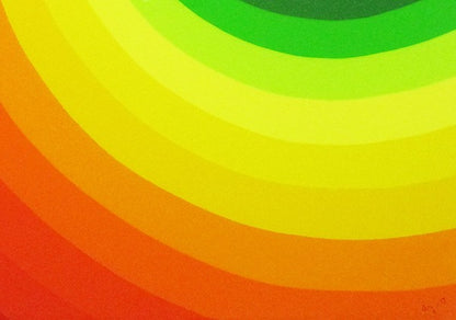 Ay-O (??) "Rainbow Hole #5" 1991 Signed Silkscreen 60.5Cm Rainbow Fluxus Japan