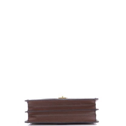 Gucci Ophidia Flap Top Handle Bag Gg Coated Canvas Small