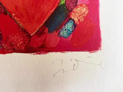 Jim Dine Lithograph Coa Signed Op Hand Numbered In Pencil Crayon