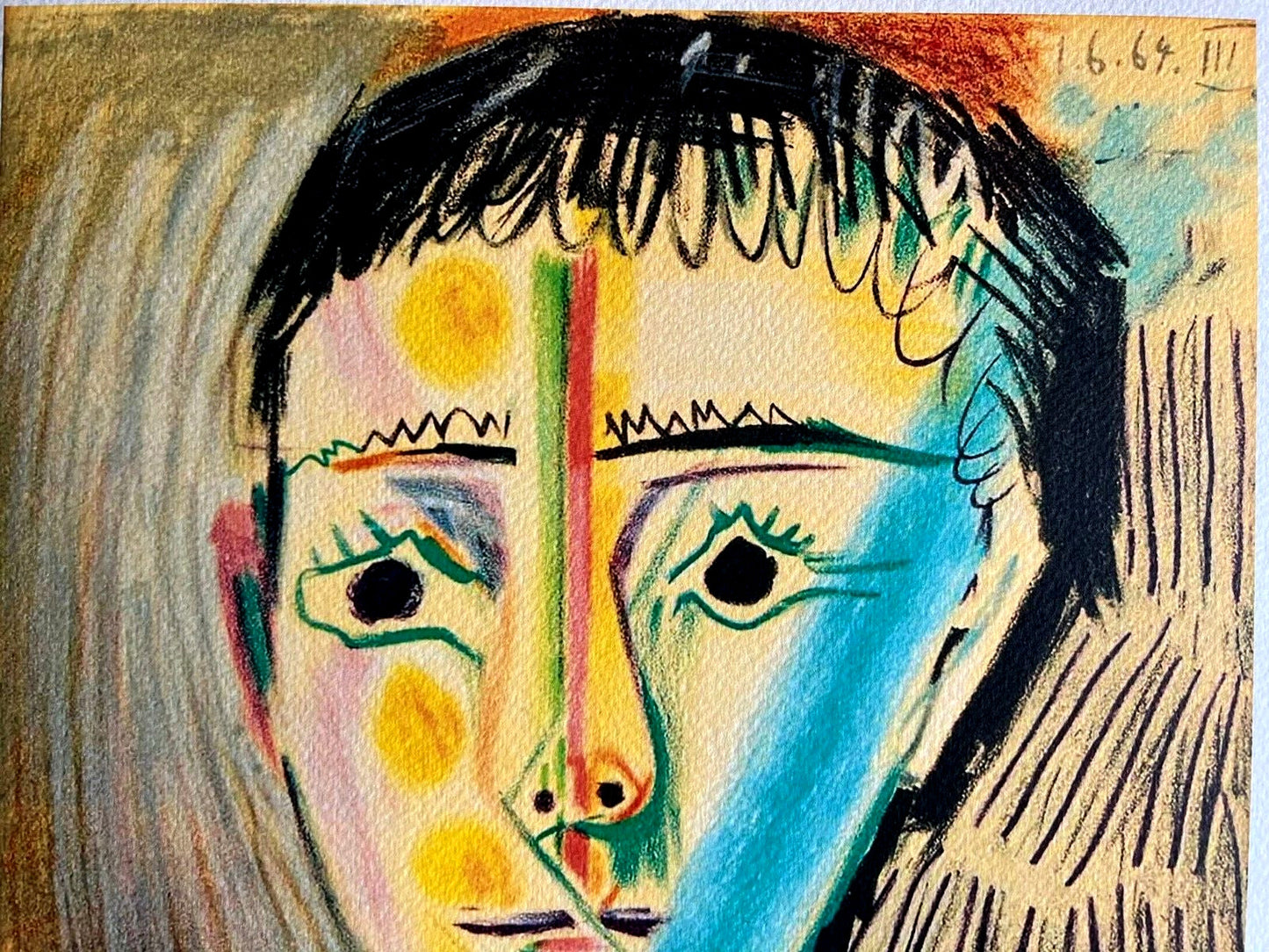 Pablo Picasso Lithograph 'Boy' Coa Signed Pen Numbered A Hand