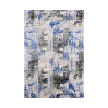 6'X9' The Intertwined Passage Hand Knotted Silk With Textured Wool Rug