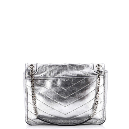 Saint Laurent Niki Chain Flap Bag Leather Medium