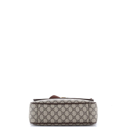 Gucci Ophidia Flap Messenger Bag Gg Coated Canvas Medium