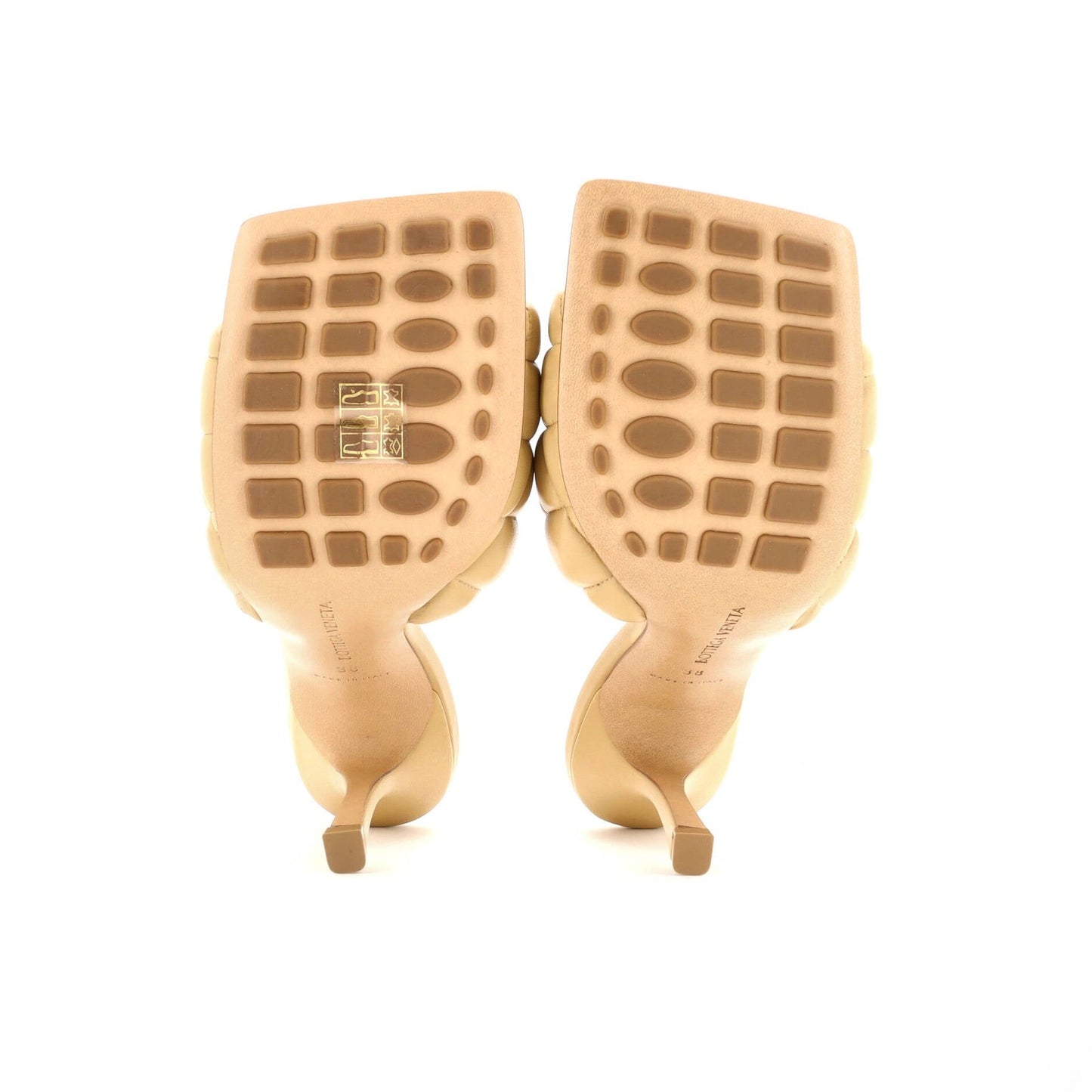 Bottega Veneta Women'S The Padded Heeled Sandals Quilted Leather