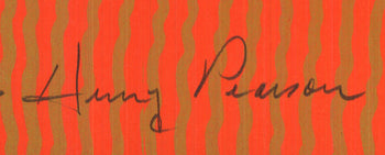 Henry Pearson Nue Orange Signed 