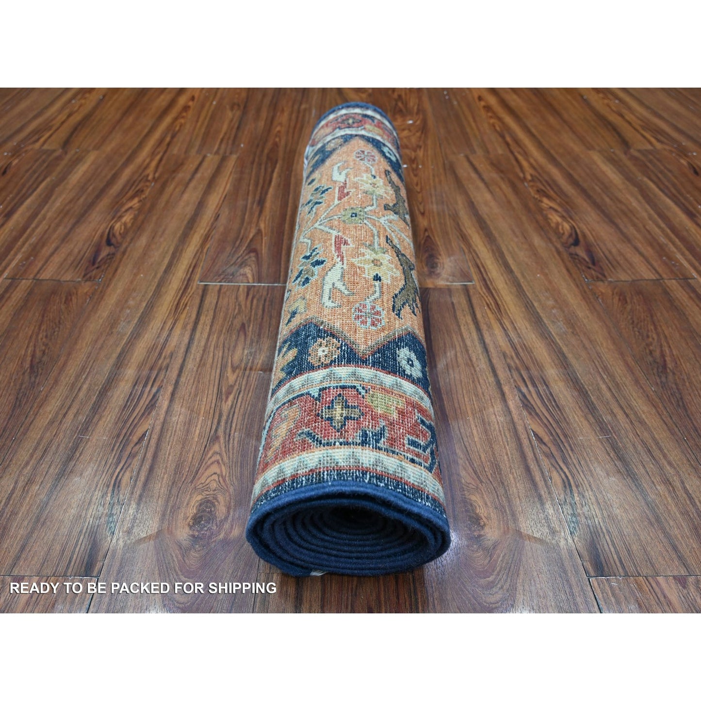 2'7"X9'8" Blue Fine Aryana Caucasian Ashtafa Hand Knotted Oriental Rug