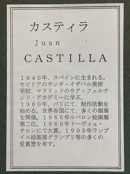 Juan Castilla Lady in Red Hat Original Mixed Media Painting | Modern Spanish