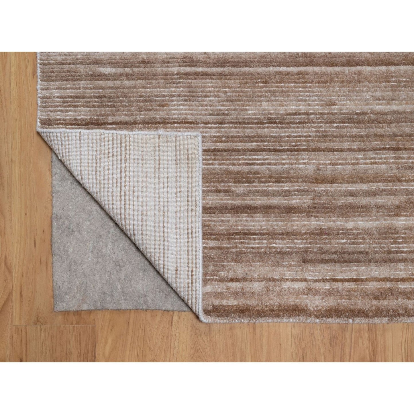 9'1"X12'1" Brown Hand Loomed Rug Modern Design Indoor Outdoor Oriental