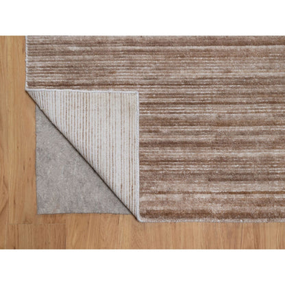 9'1"X12'1" Brown Hand Loomed Rug Modern Design Indoor Outdoor Oriental