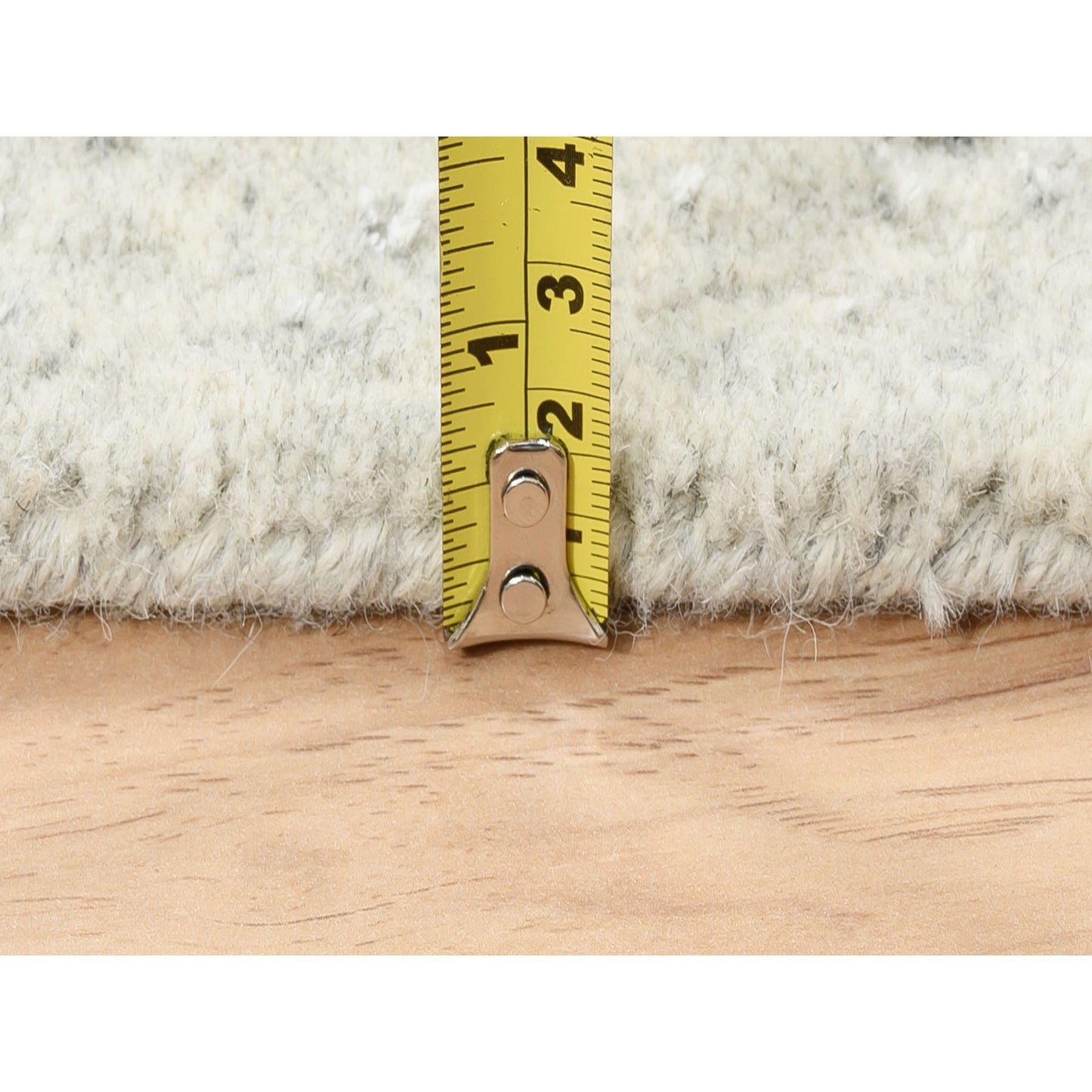 2'6"X10'1" Beige Hand Loomed Wool, Plant Based Silk Oriental Runner Rug