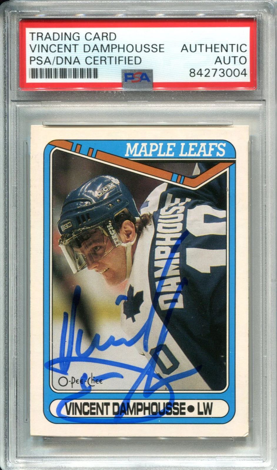 Vincent Damphousse Autographed 1990 O-Pee-Chee Card (Psa)