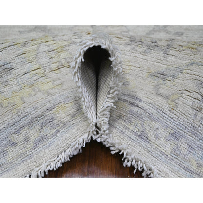 8'X9'5" Voyage Gray Hand Knotted Afghan Angora Oushak Wool Oriental Rug